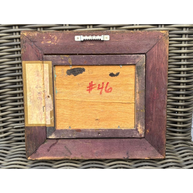 English Early 20th C. Petite Original Oil on Board - Landscape. - Artisan-Carved Gilt Frame For Sale - Image 3 of 5