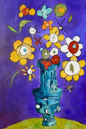 "Spring Flowers" Monumental Oil Painting