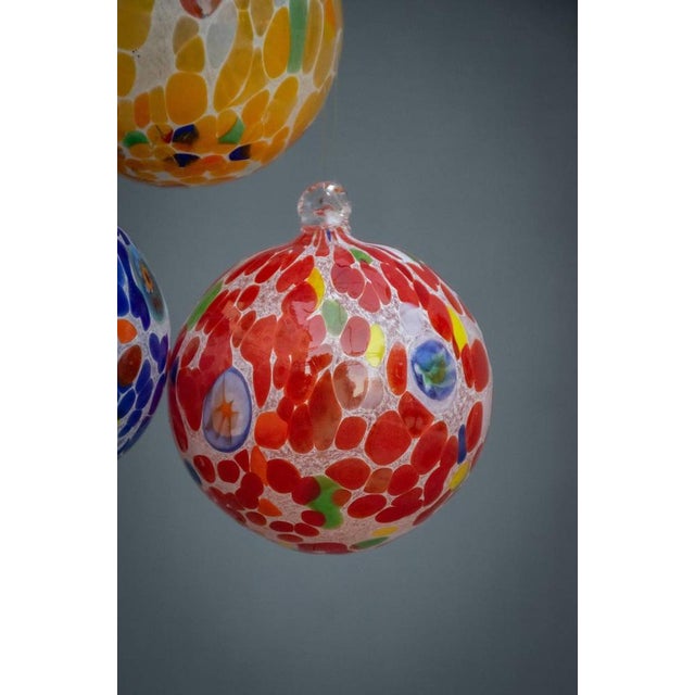 Blue Murano Glass Christmas Ornaments from Ribes the Art of Glass, 2004, Set of 6 For Sale - Image 8 of 15