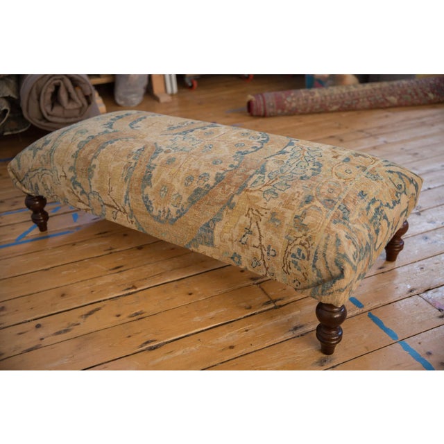 Old New House Vintage Persian Rug Ottoman Coffee Table For Sale - Image 4 of 10
