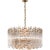 Modern Suzanne Kasler for Visual Comfort Signature Adele Large Wide Drum Chandelier in Hand-Rubbed Antique Brass with Clear Acrylic For Sale - Image 3 of 4