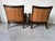1980s Palecek Coastal Organic Rattan & Cane Lounge Armchairs With Leather-Wrapped Details – Pair For Sale - Image 5 of 12