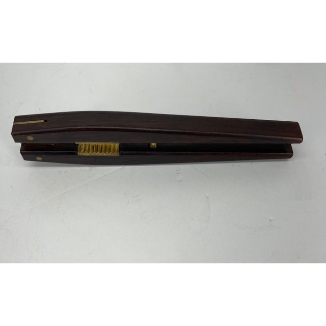 1960s Mid-Century Modern Denmark Poul Knudsen Teak & Brass Nutcracker For Sale In Philadelphia - Image 6 of 12