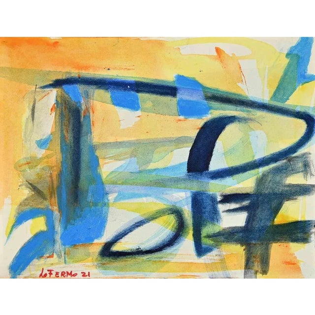Abstract Composition is an original drawing in Tempera and Watercolor on paper realized by Giorgio Lo Fermo in 2021. Good...