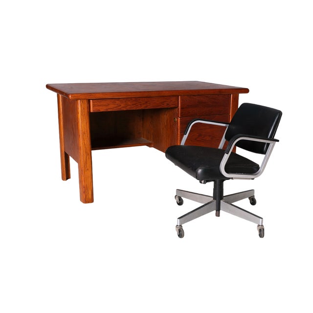 Metal Desk with Task Chair, United States, 1970s, Set of 2 For Sale - Image 7 of 11