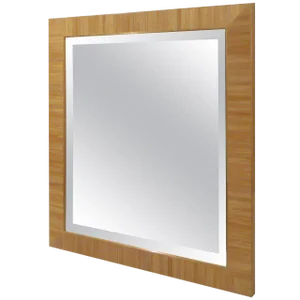 Bespoke Straw Marquetry Mirror