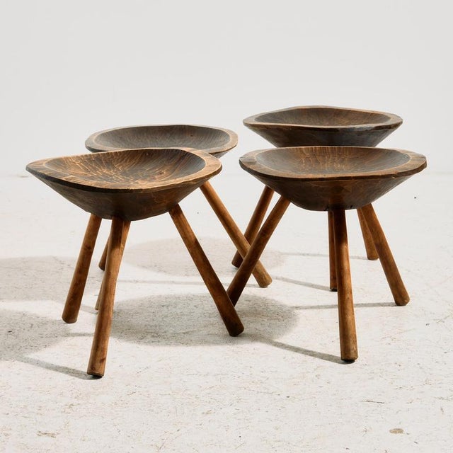 Handcrafted Milking Stool, 1950s, Set of 4 For Sale - Image 13 of 13