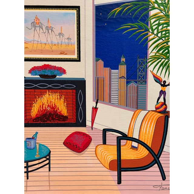 1980s Dalinean Skyscrapers by Fanch Ledan For Sale - Image 5 of 9