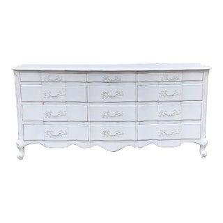 1970s White Furniture Co. French Provincial Triple Dresser For Sale