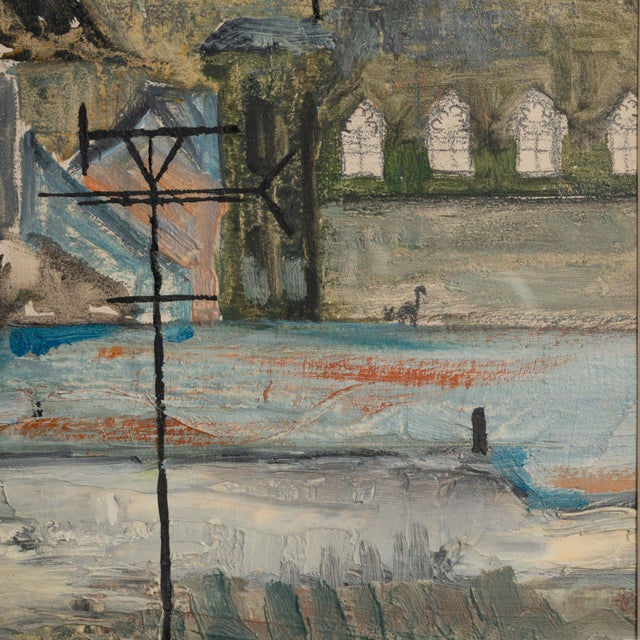 Impressionist 1960s France Impressionist Brown Canvas Painting For Sale - Image 3 of 16