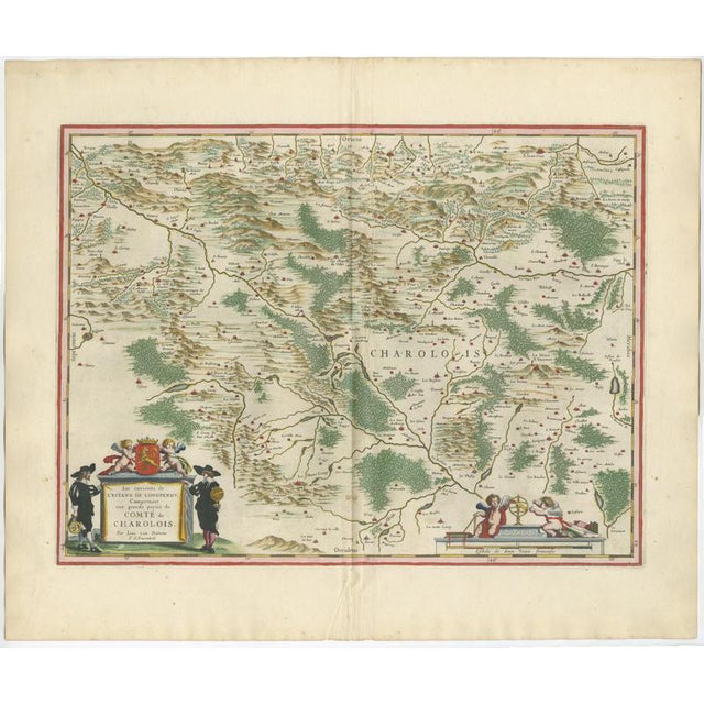 Antique Atlas Map of France from Blaeu, 1642 For Sale