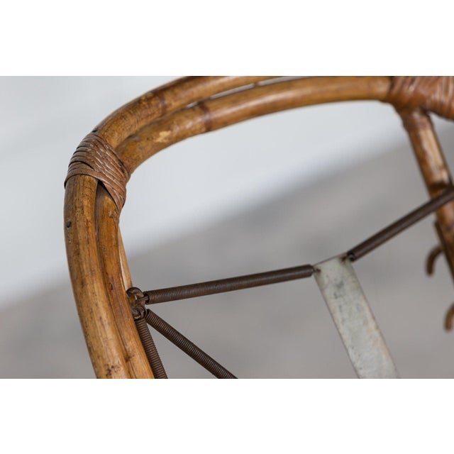 Mid-Century English Bamboo Reclining Armchair, 1950s For Sale - Image 11 of 14