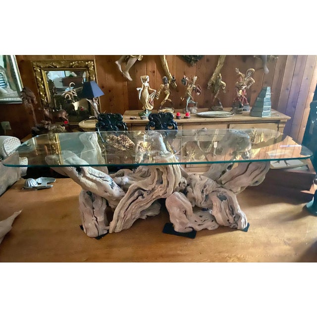 1960s Mid Century Burl Wood Coffee Table For Sale In Aspen - Image 6 of 7