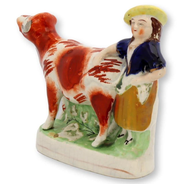 Antique Staffordshire Cow Cream Pitcher For Sale In Los Angeles - Image 6 of 6