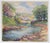 Early 20th Century Pastoral Riverside Cottage Landscape Painting For Sale - Image 9 of 9