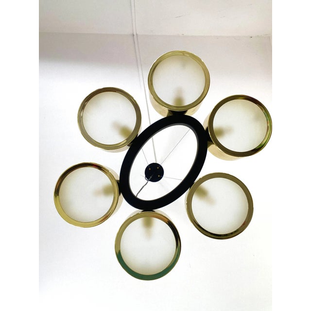 2020s Contemporary Italian Oval Metal Gold Chandelier For Sale - Image 5 of 11