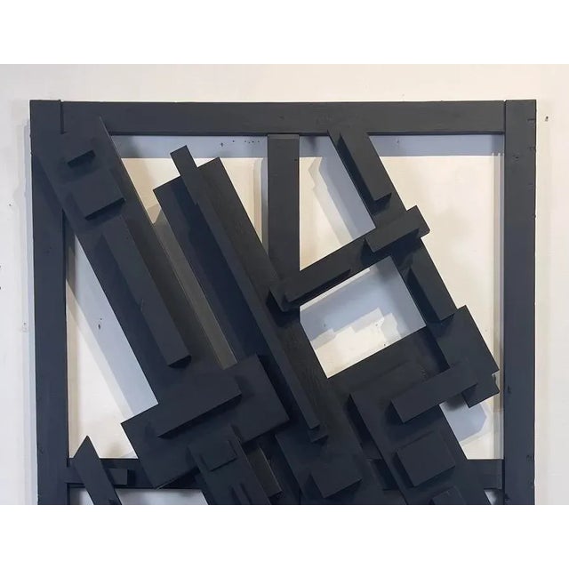 Skyline 31 – Mixed Media Sculptural Wall Art, Unique Contemporary Brutalist Design For Sale - Image 4 of 5