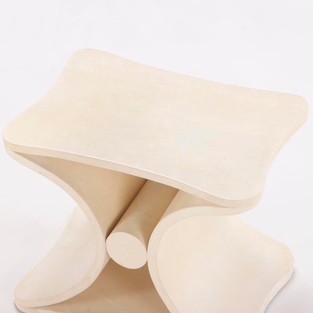 Jean-Michel Frank A Parchment Covered Stool or End Table For Sale - Image 4 of 5