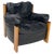 Italian Modern Black Armchair by Afra and Tobia Scarp for Maxalto, 1970s For Sale