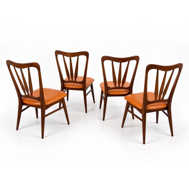 Exceptional set of four authentic Mid-Century Danish Modern “Ingrid” dining chairs designed by Niels Koefoed for Koefoeds...