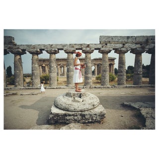 Slim Aarons, Laura Hawk at Paestum, Estate Stamped C-type Digital Print For Sale