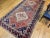 Tribal Vintage Persian Shiraz Tribal Area Rug, Handwoven Geometric Pattern, Rust Red & Navy, 5’ X 10' For Sale - Image 3 of 12