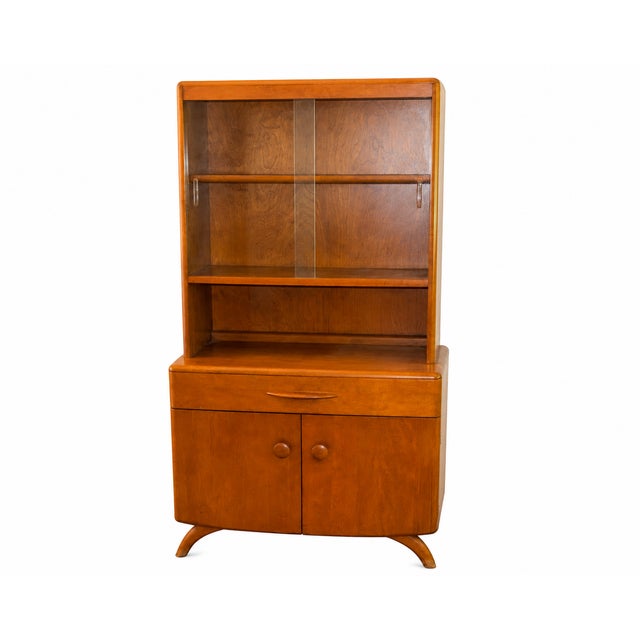 1950s Heywood Wakefield 13 Piece Dining Set- Original Finish- Dog Biscuit For Sale - Image 9 of 18