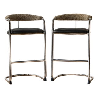 Pair Thonet Cantilever Bar Stools | Anton Lorenz For Sale