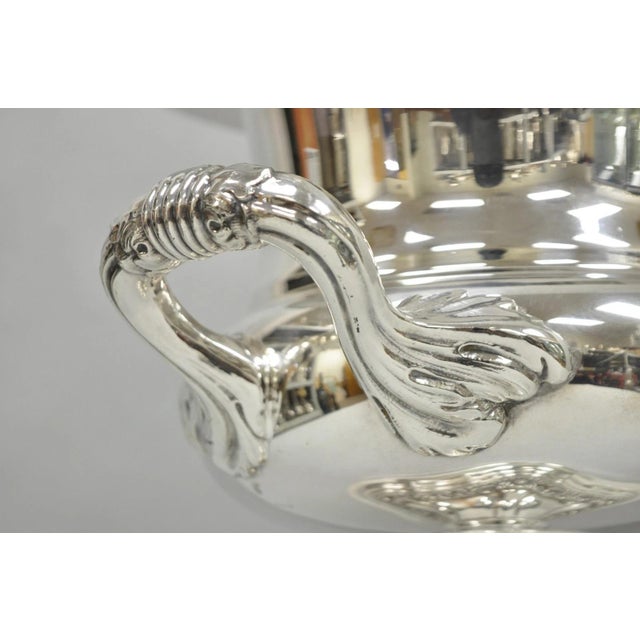 Mid 20th Century English Regency Silver Plated Trophy Cup Urn Champagne Chiller Ice Bucket by BSC For Sale - Image 10 of 16