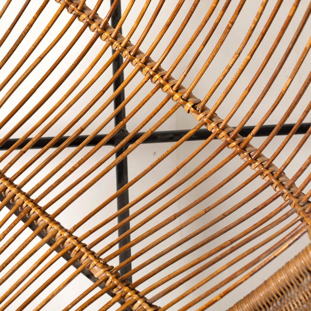 Black Mid-Century Modern Wicker Chair from Uluv Krásná Jizba, 1950s For Sale - Image 8 of 9