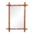 Early 20th Century French Faux Bamboo Walnut Wall Mirror For Sale