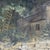 An antique 19th-century watercolor painting on paper depicting a pastoral landscape scene. The artwork features figures by...