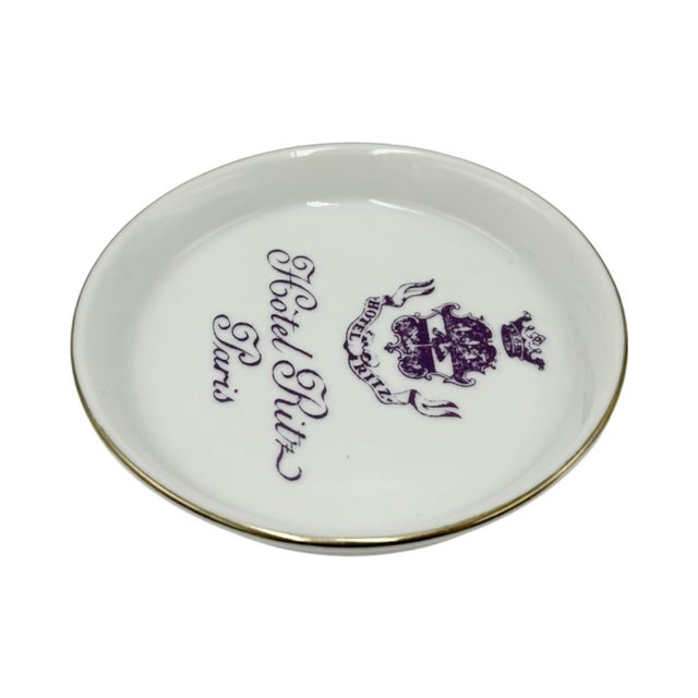 Vintage Ritz Paris Hotel Porcelain Ashtray Catchall Dish For Sale - Image 4 of 12