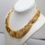 American Vintage Signed Napier Goldtone Openwork Wavy Link Collar Necklace For Sale - Image 3 of 16