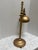 1970s Vintage Rustic Cordless Gold Toned Table Lamp For Sale - Image 5 of 6
