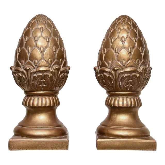 Pair of Large Acorn Form Sculptures by Pieri Creations For Sale