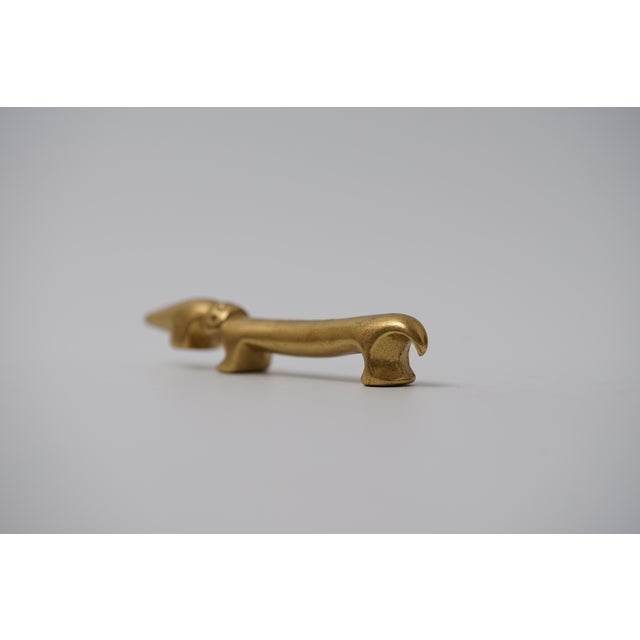 Vintage Brass Bottle Opener in the Shape of a Dachshund by Walter Bosse for Herta Baller, 1950s For Sale - Image 6 of 11