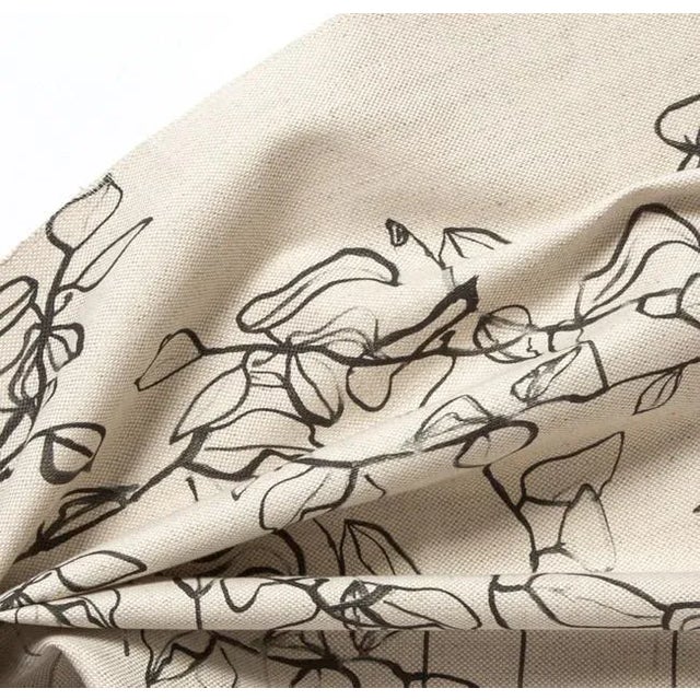 Branch Drip Print on Natural Linen Fabric For Sale - Image 4 of 4