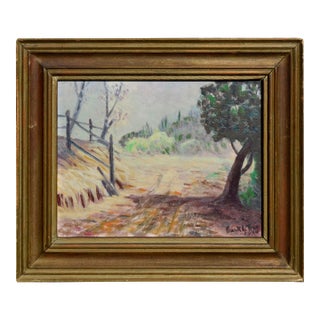 Mid-Century Country Lane Landscape by Frank Leslie True For Sale