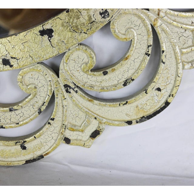 Art Deco Ivory Color Decorative Garden Mirror For Sale - Image 3 of 9