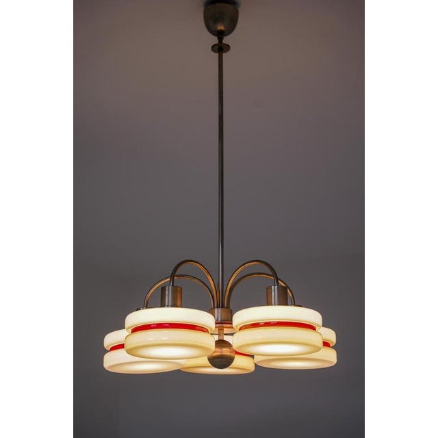 Chandelier attributed to Harald Notini for Böhlmarks, Sweden, 1930s For Sale - Image 18 of 18