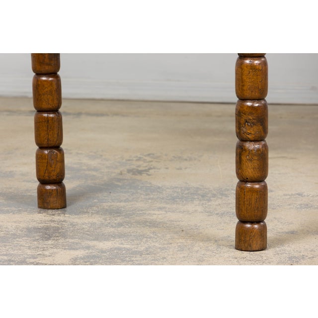 Brown Late 19th Century French Provincial Oak Farm Table For Sale - Image 8 of 18