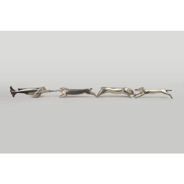 Silver Menagerie by Edouard Marcel Sandoz for Christofle Gallia, France, 1920s, Set of 12 For Sale - Image 8 of 16