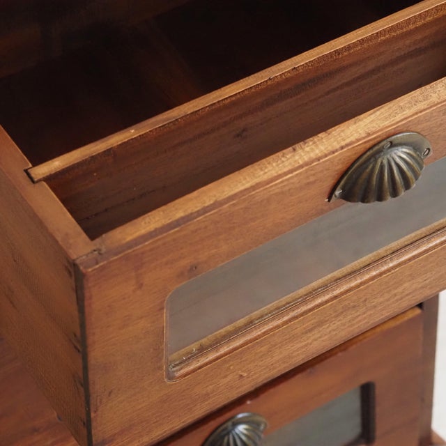 Grocers Cabinet in Oak with Folding Drawers, 1890s For Sale - Image 3 of 11