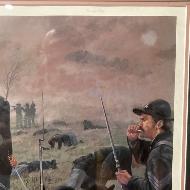 1990 Original Print Numbered Signed Framed by Dale Gallon Titled Not a Man Wavered For Sale - Image 11 of 12