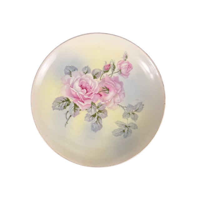 Hand-Painted Made in Prussia, Austria, Japan Floral Porcelain Plate Mixed Collection For Sale - Image 9 of 15