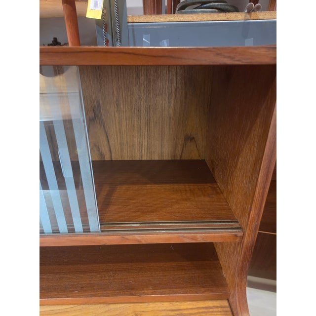 Wood 1960s Danish Teak Secretary Desk Pull Out Top For Sale - Image 7 of 14