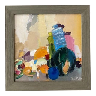 Didier Caulder Contemporary Modern Abstract Oil Painting on Canvas, Framed For Sale