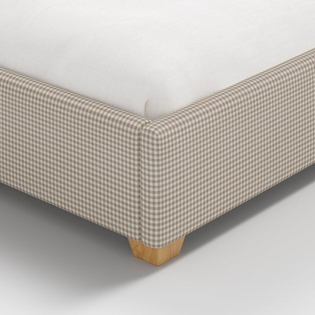 Textile Stoffer Home x Cloth & Company Julia Wingback Bed in Muave Mini Gingham, Queen For Sale - Image 7 of 7