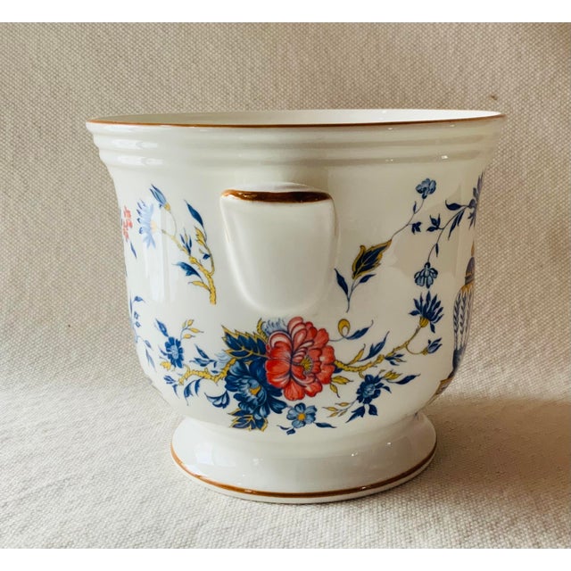 Staffordshire English Bone China Cachepot — Penang Pattern Chinoiserie For Sale - Image 13 of 15